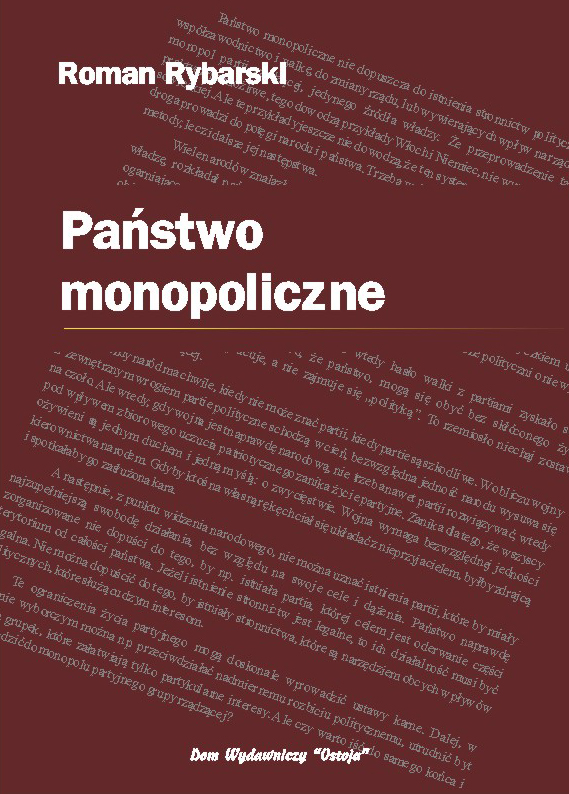 Państwo monopoliczne - Roman Rybarski